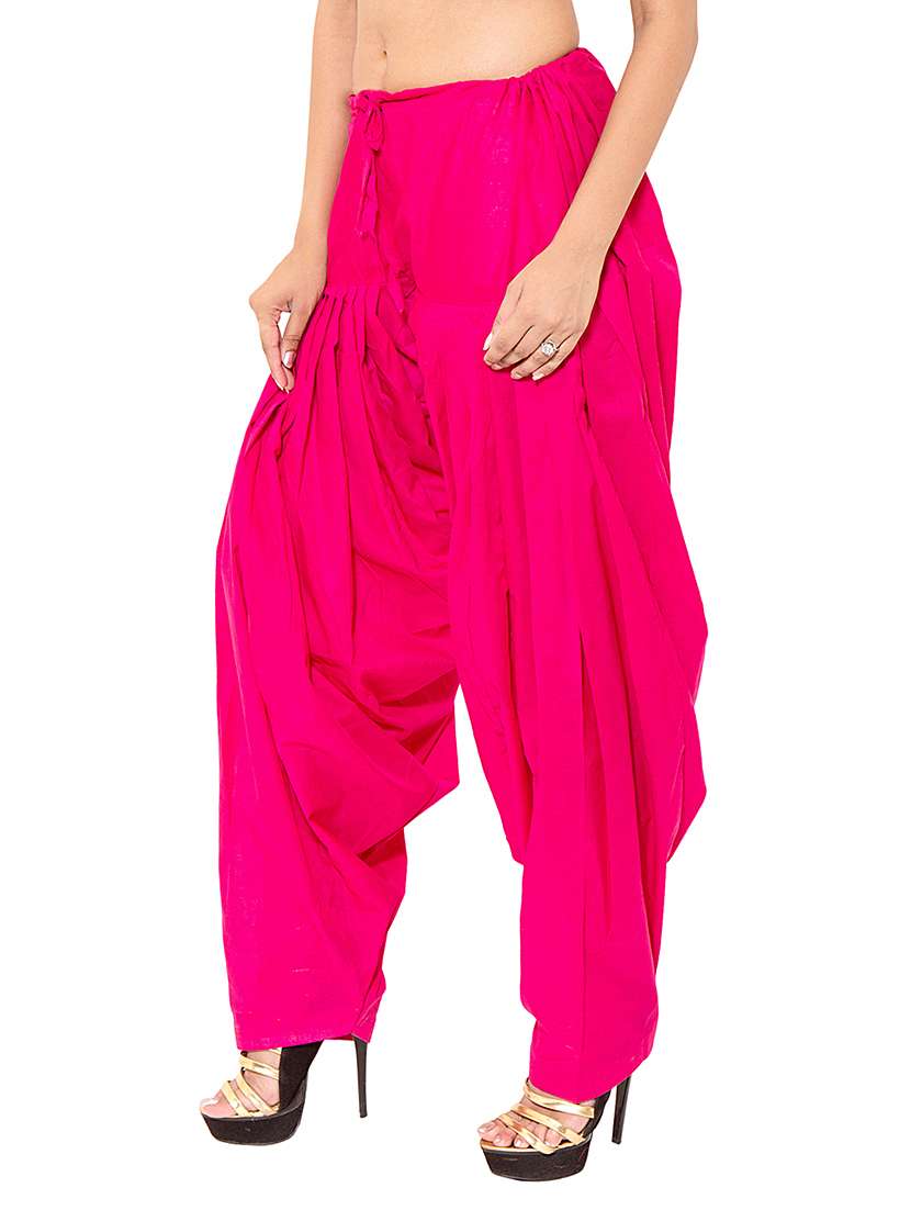 multi coloured cotton patiyala salwar (set of 2) - 11119998 -  Standard Image - 2