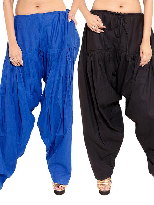 multi colored cotton combo salwars - 11120001 - Standard Image - 0