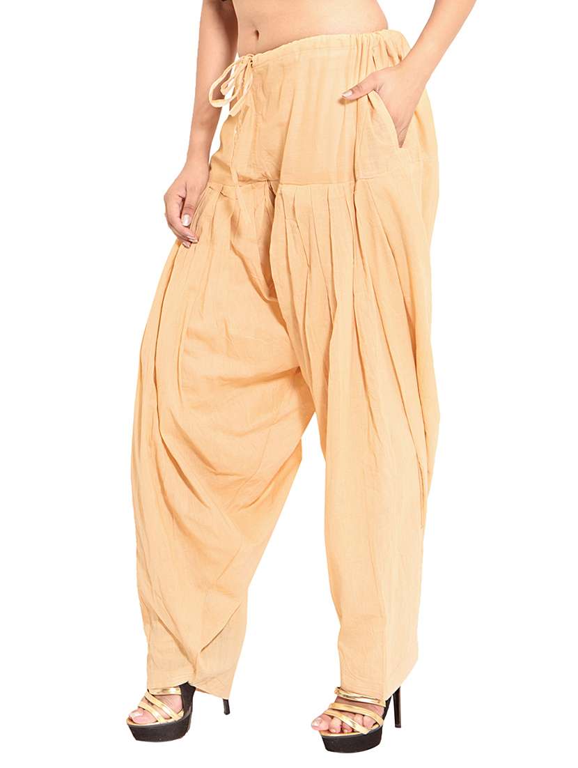 orange cotton combo salwars - 11120004 -  Standard Image - 2
