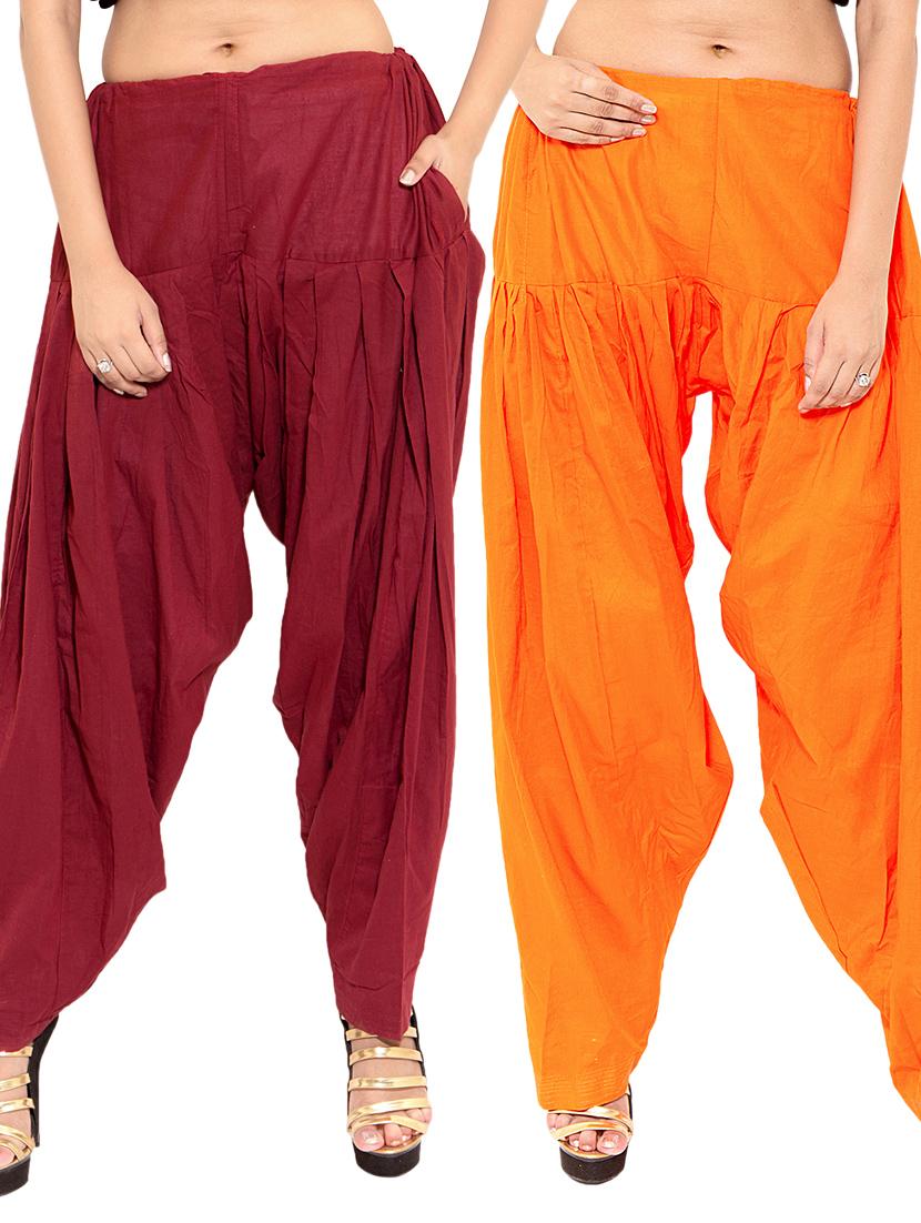 multi colored cotton combo salwars - 11120005 - Zoom Image - 0