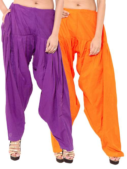 multi colored cotton combo salwars - 11120008 - Standard Image - 0