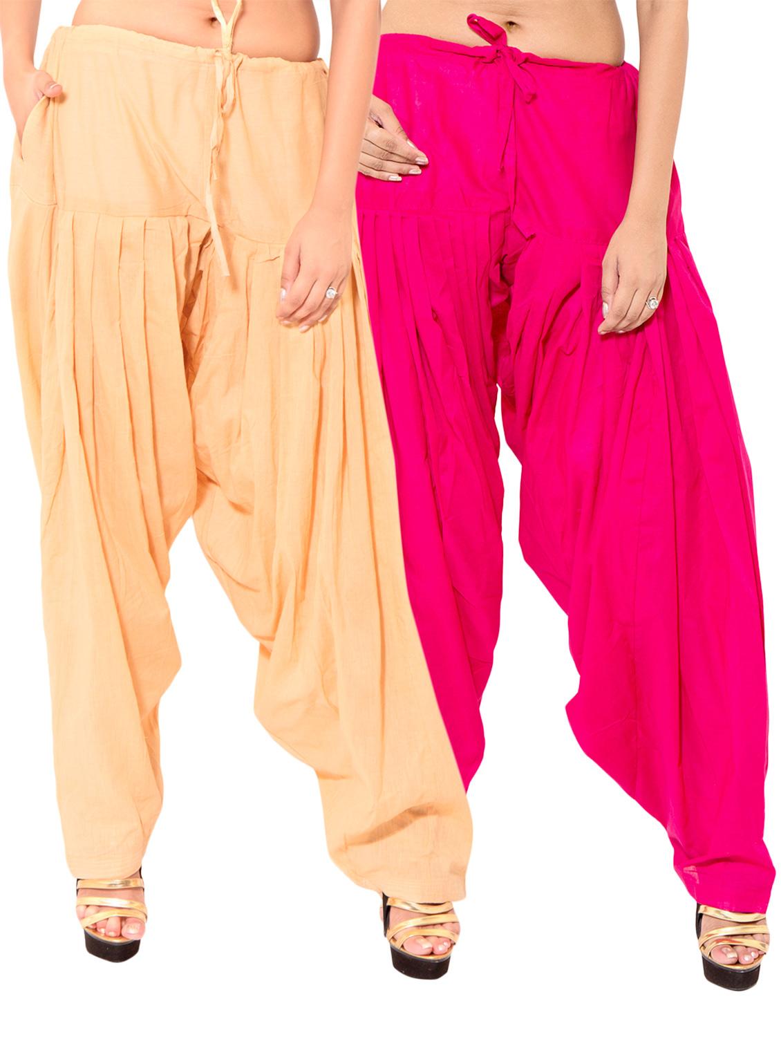 pink cotton combo salwars