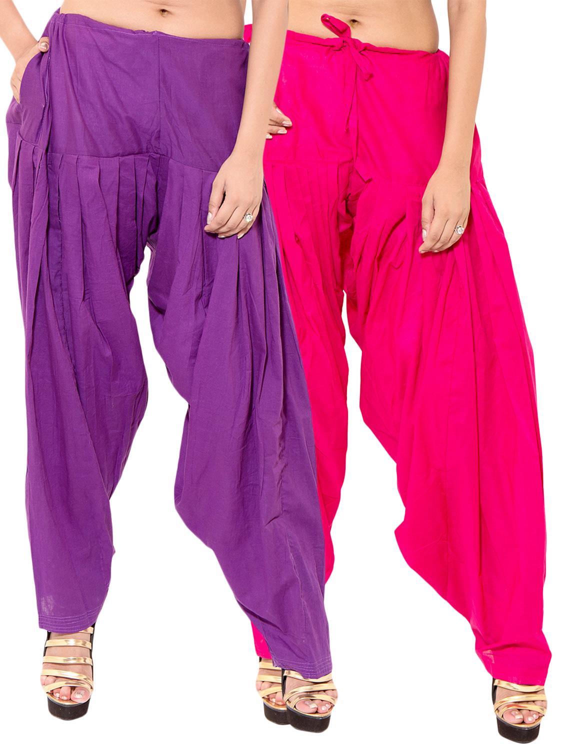 multi colored cotton combo salwars - 11120015 - Zoom Image - 0