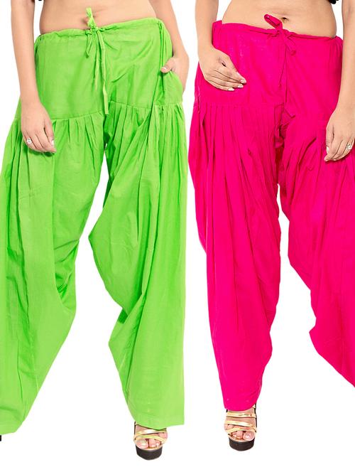 multi colored cotton combo salwars - 11120025 -  Standard Image - 0