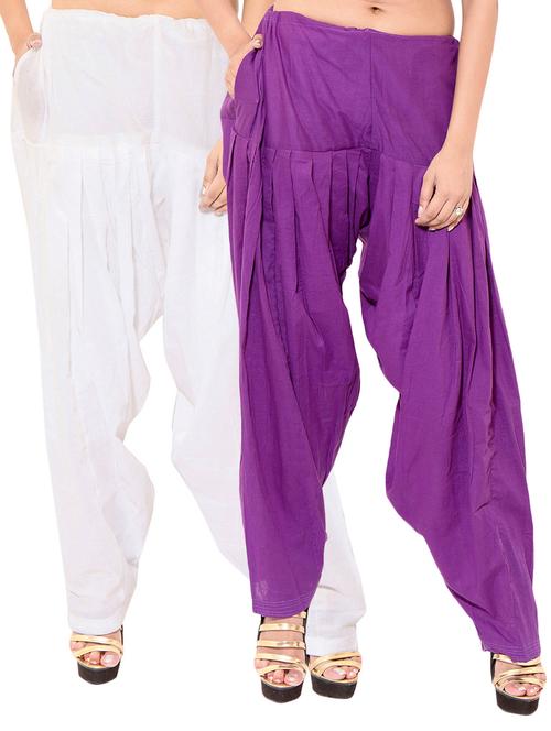 multi colored cotton combo salwars - 11120047 -  Standard Image - 0
