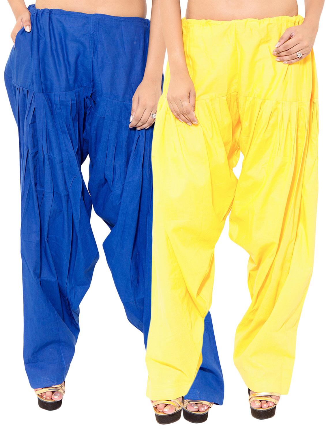 multi colored cotton combo salwars - 11120060 - Zoom Image - 0