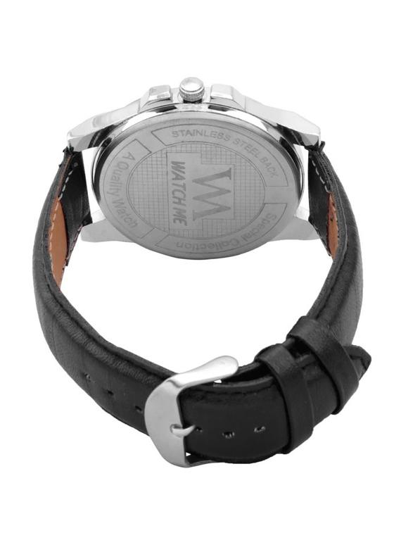 black leather wrist watch - 11123235 - Standard Image - 2
