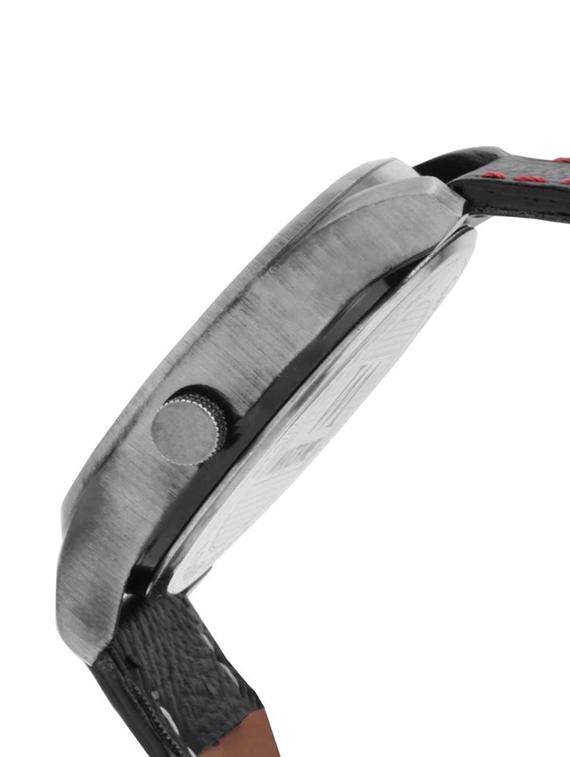 black leather wrist watch - 11123245 - Standard Image - 2