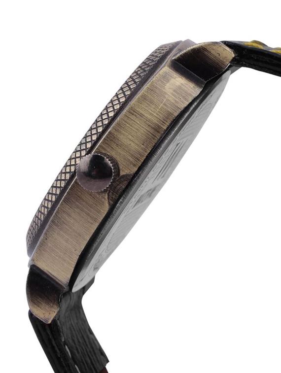 black leather wrist watch - 11123246 - Standard Image - 2