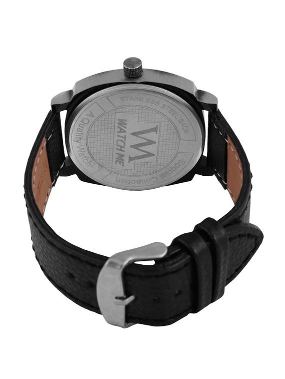 black leather wrist watch - 11123256 - Standard Image - 2