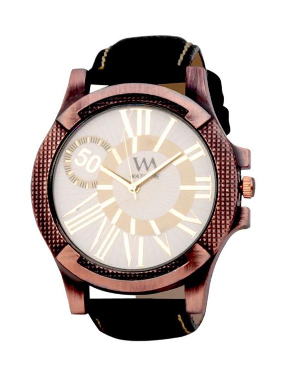 black leather wrist watch - 11123270 - Standard Image - 2