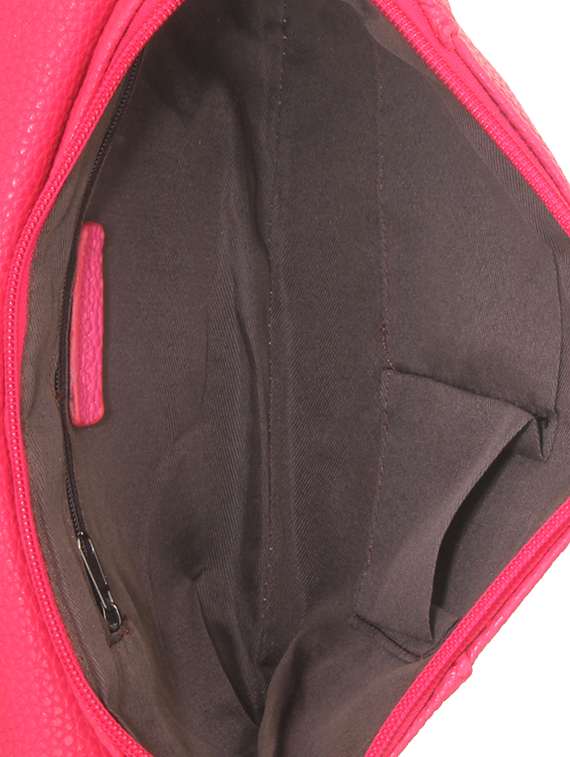pink leatherette textured sling bag - 11131417 - Standard Image - 2