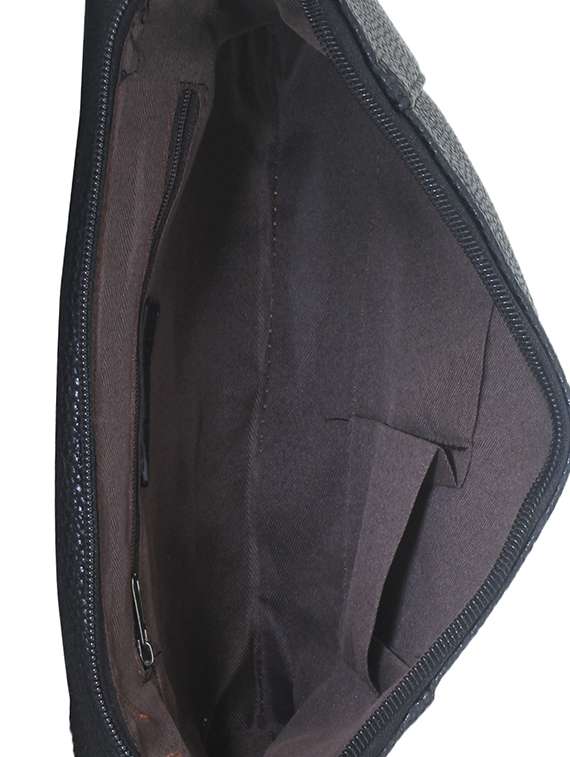 black leatherette sling bag - 11131419 - Standard Image - 2
