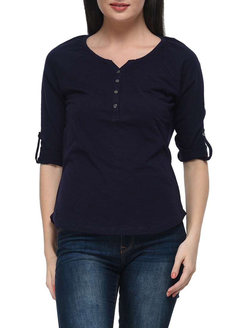 blue cotton top - 11140514 -  Zoom Image - 0