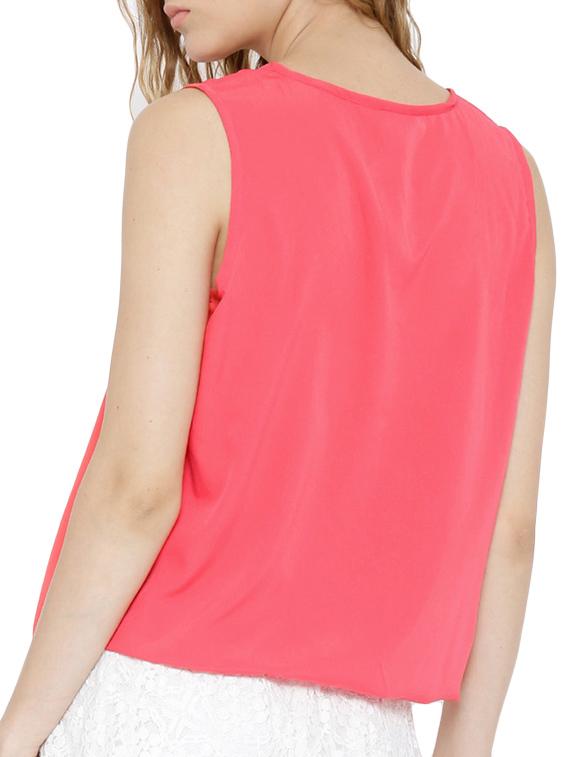 women's straight round neck top - 11142800 - Standard Image - 2