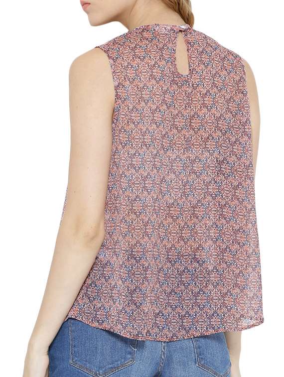 pink georgette regular top - 11142821 -  Standard Image - 2