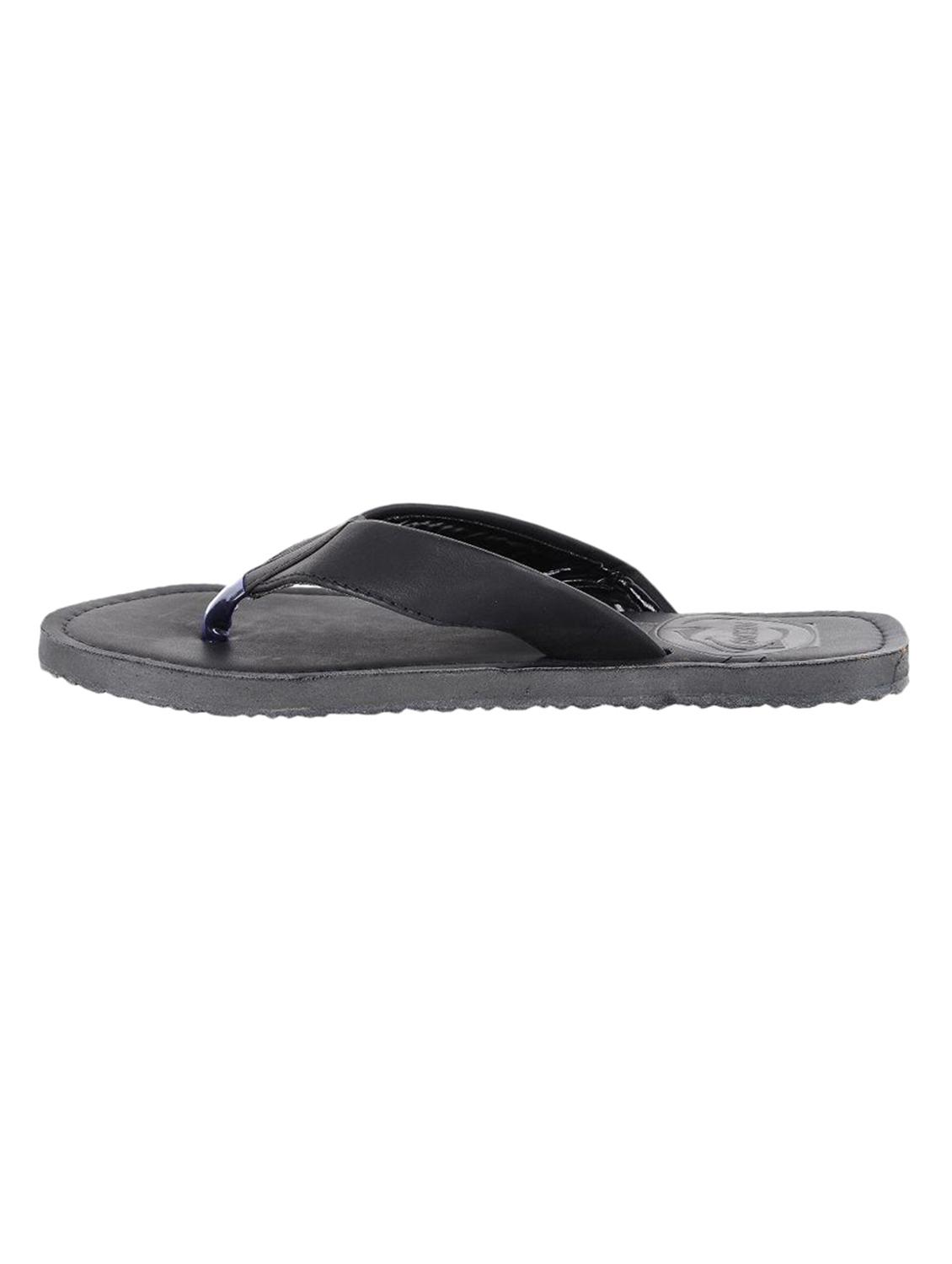 black leather slip on flip flops - 11153405 - Standard Image - 2