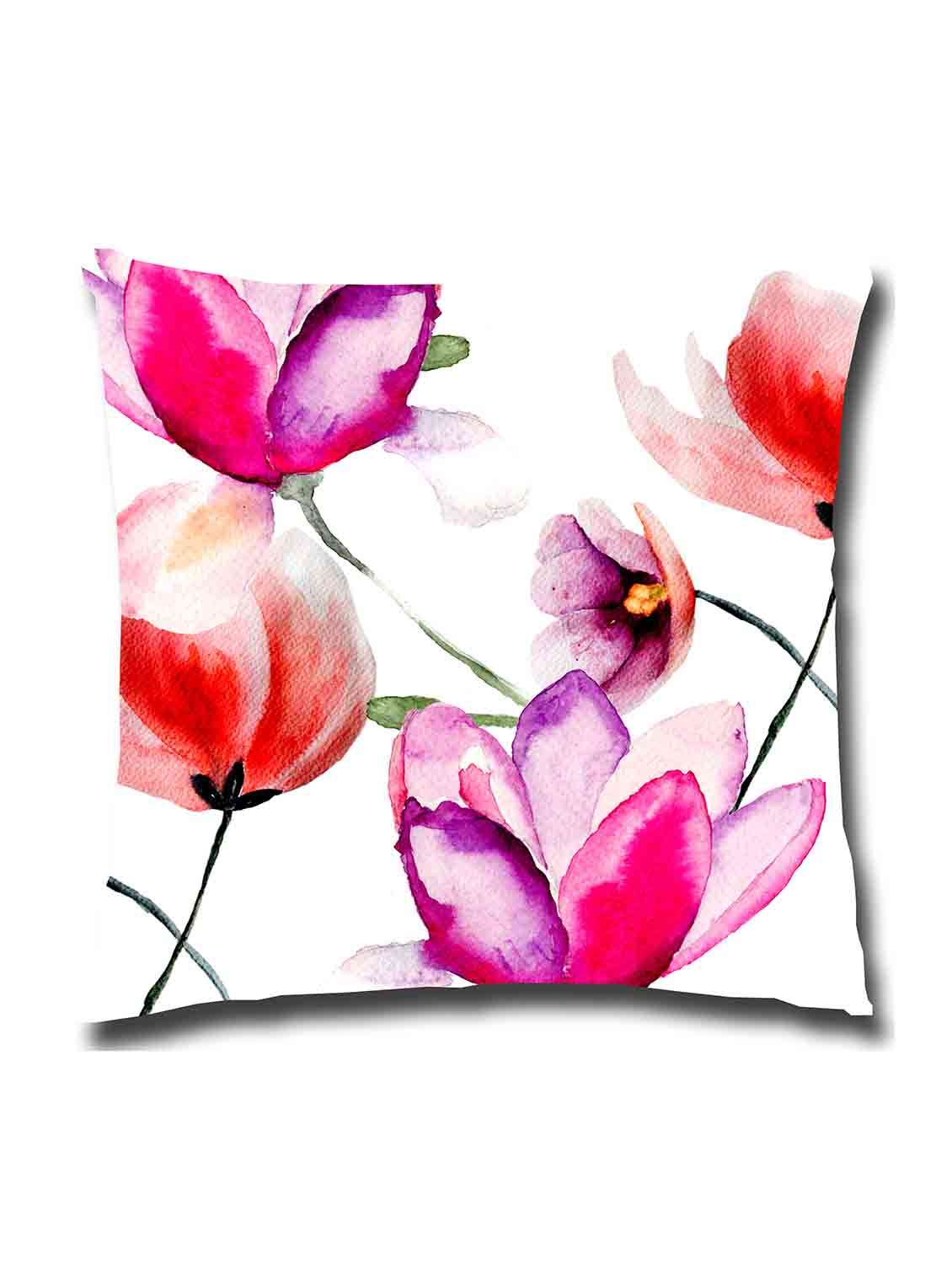 multicolored satin single cushion cover