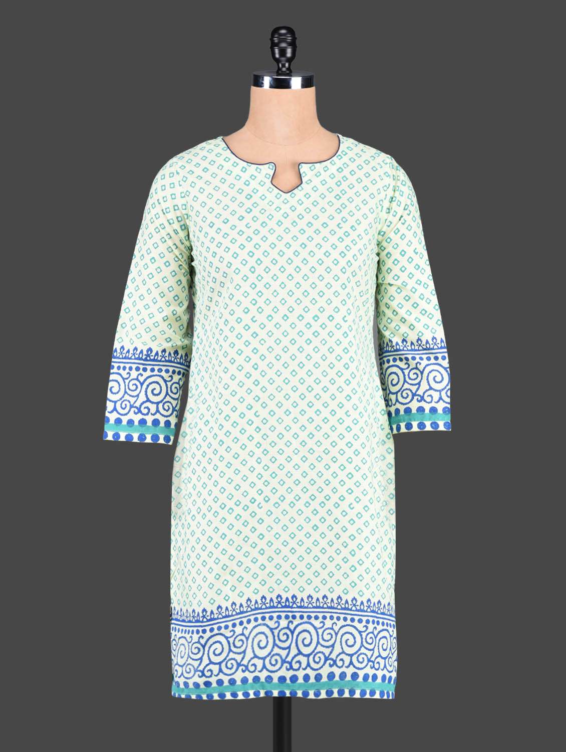 white cotton straight kurta