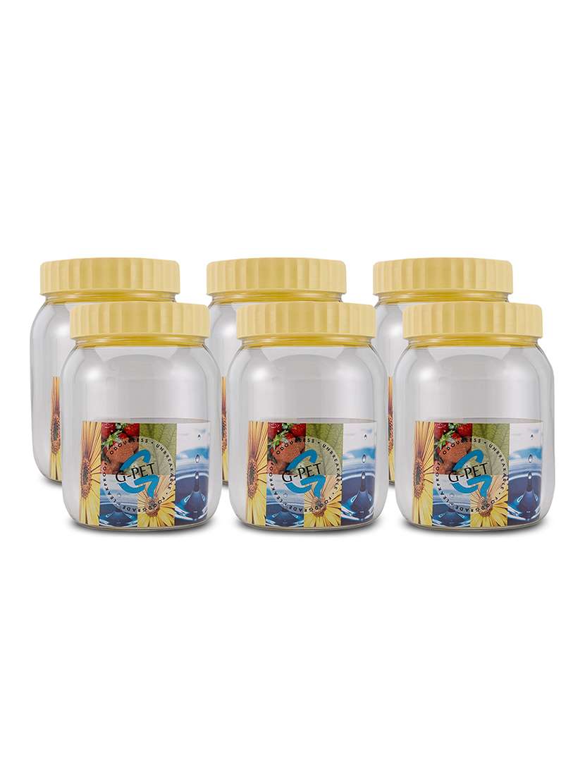 airtight pet round container (set of 6)