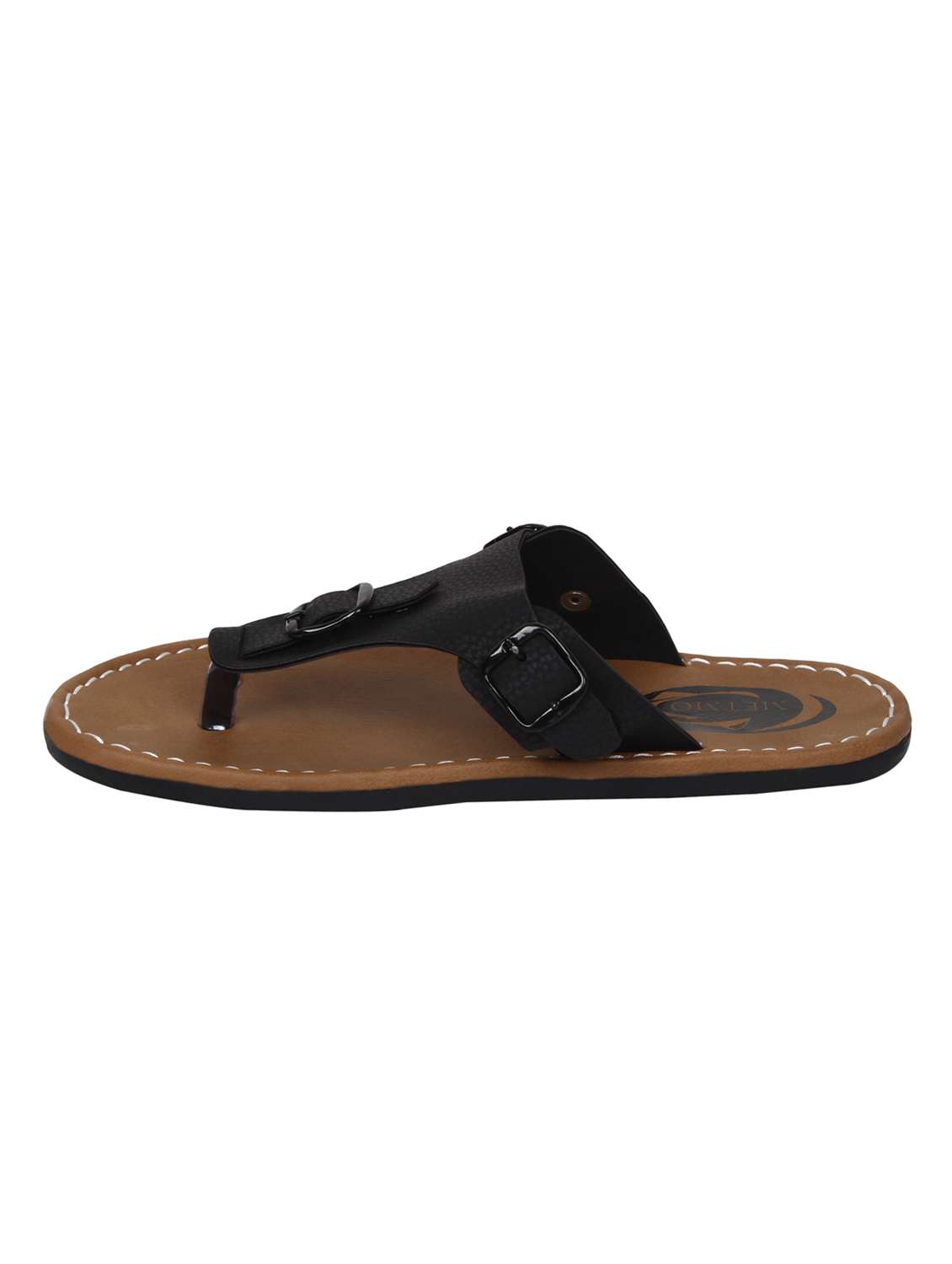 Brown Leatherette Sandals