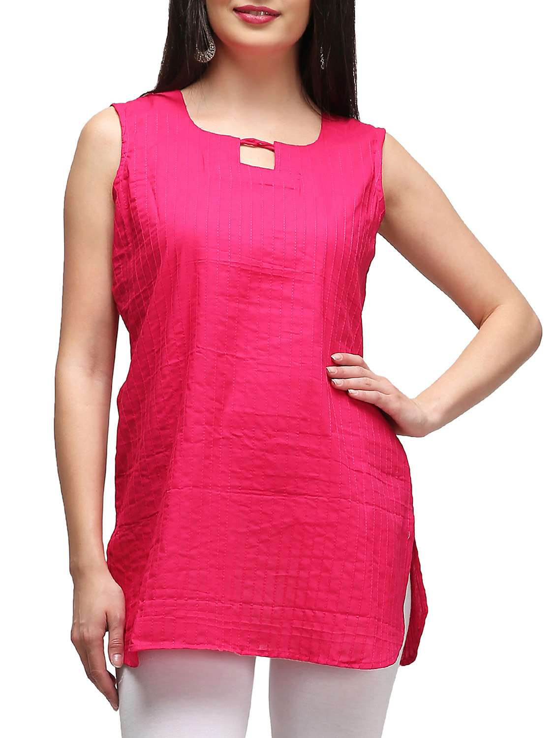 blue cotton straight kurti