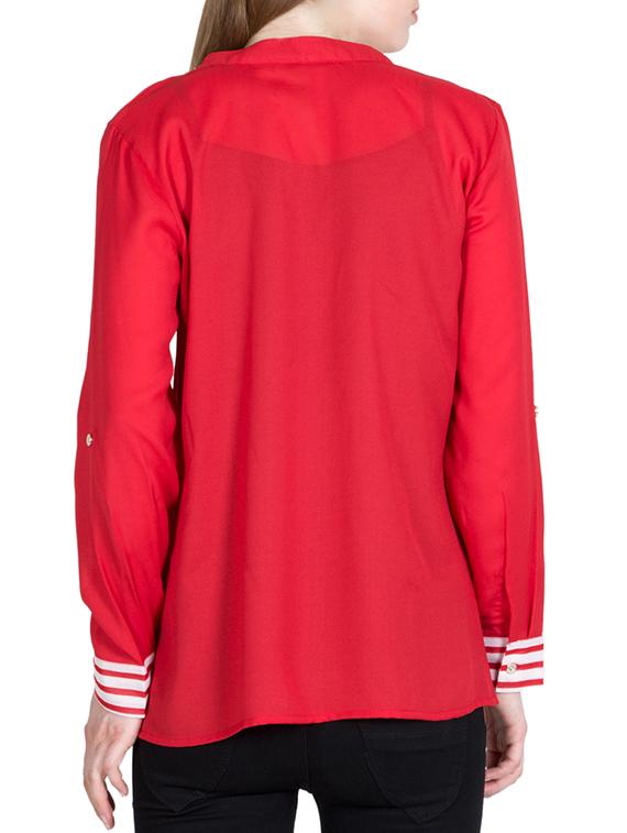 women's straight mandarin neck top - 11204756 - Standard Image - 2