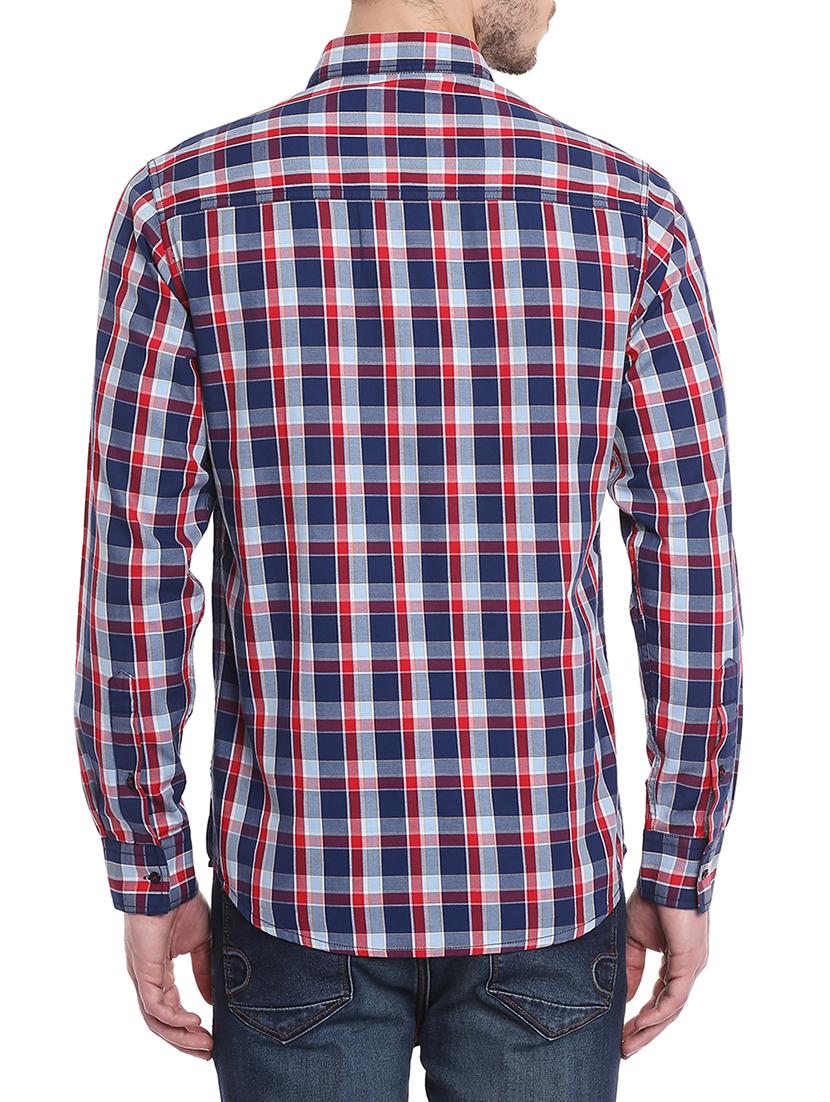 red cotton casual shirt - 11205029 - Standard Image - 2