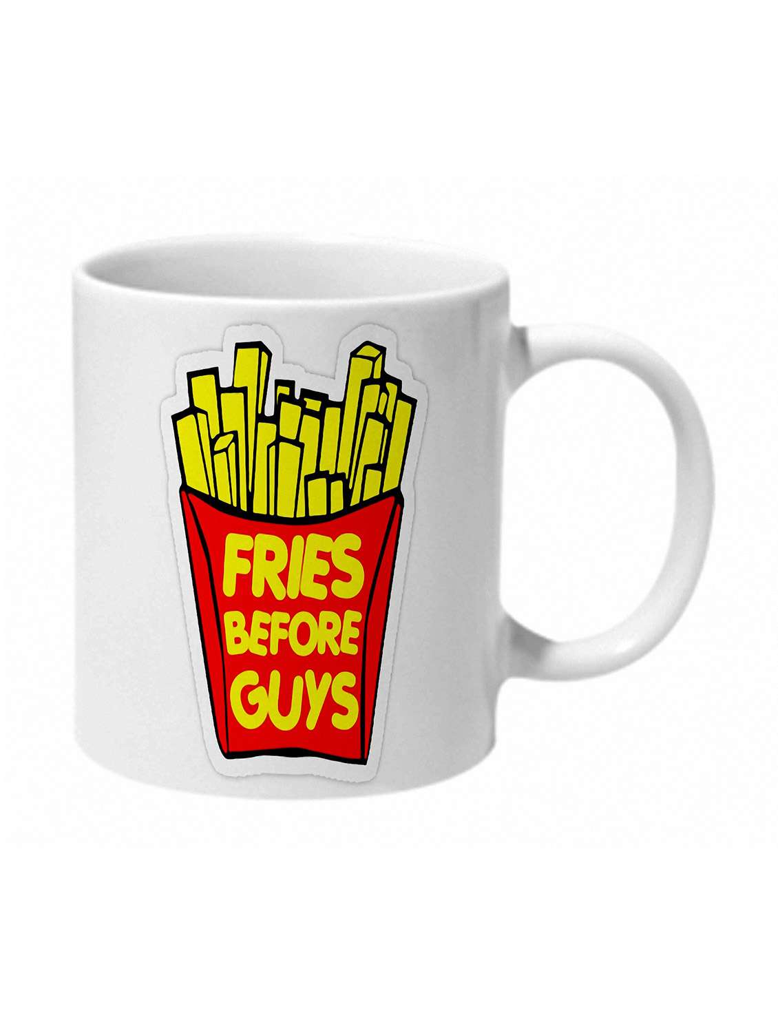 mooch wale fries before guys typo ceramic mug