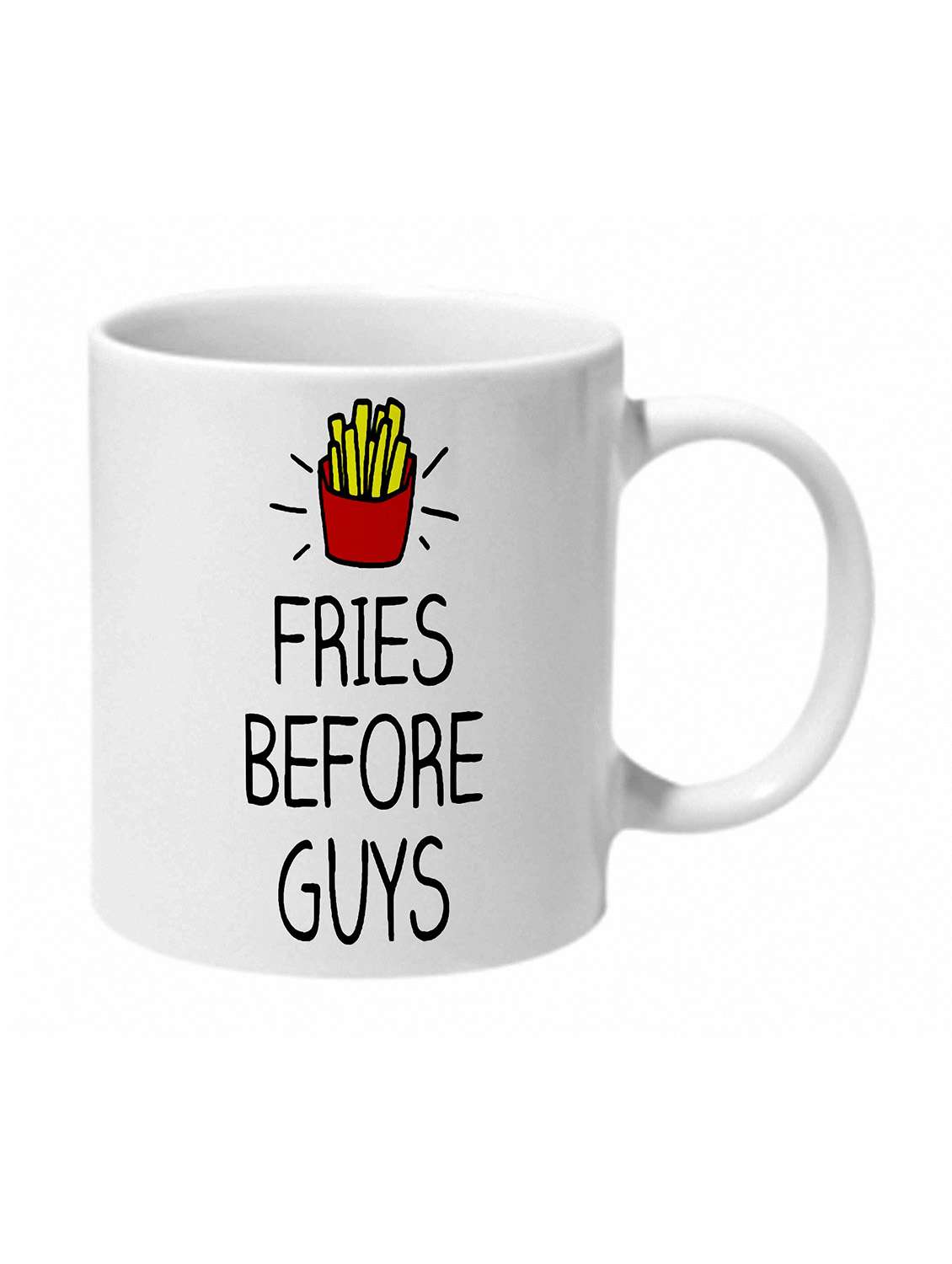 mooch wale fries before guys ceramic mug