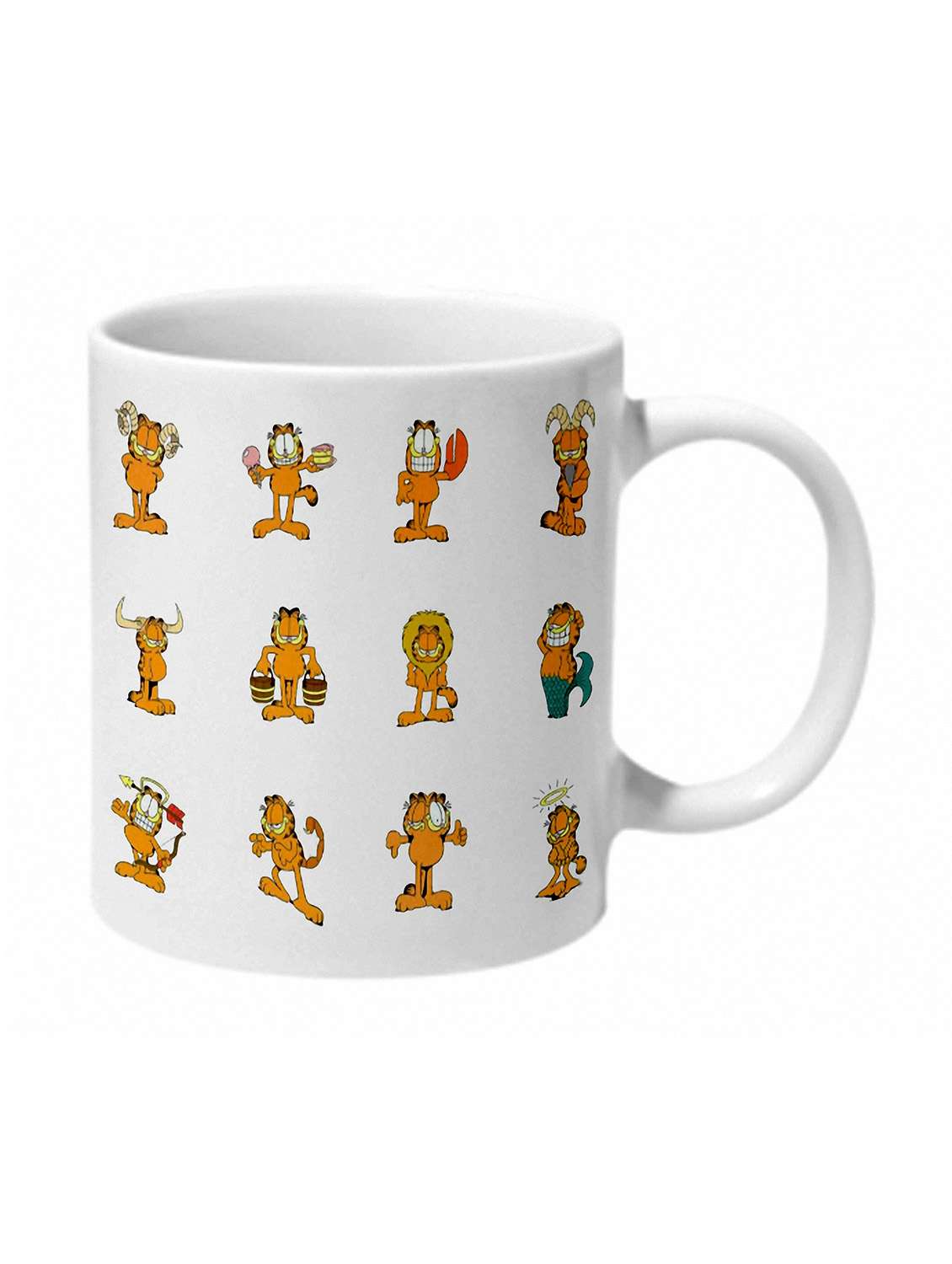 white printed ceramic mug