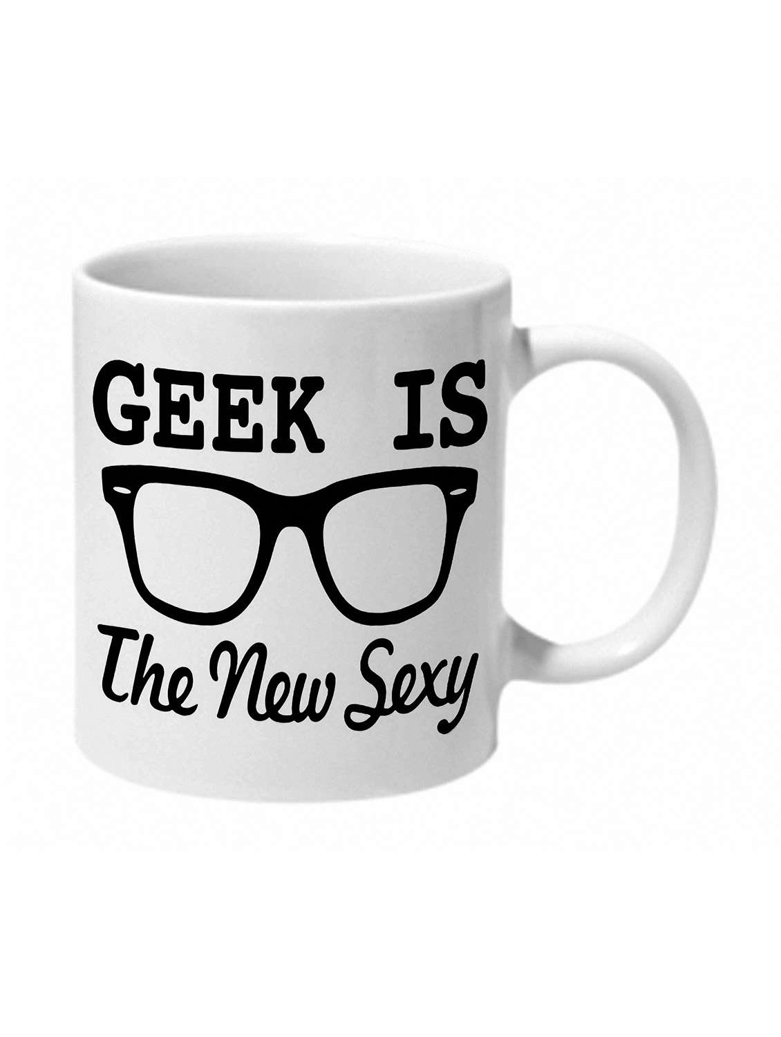 mooch wale geek is the new sexy black and white ceramic mug