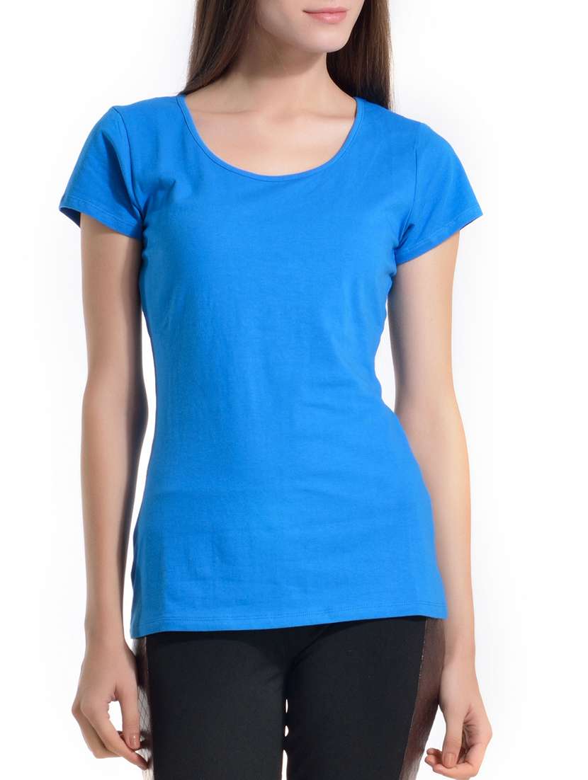 blue cotton regular tshirt