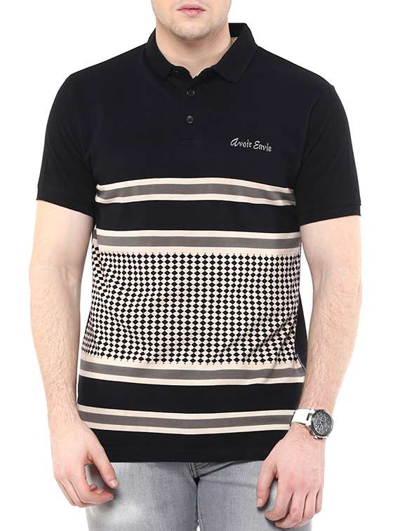 monochrome cotton t- shirt