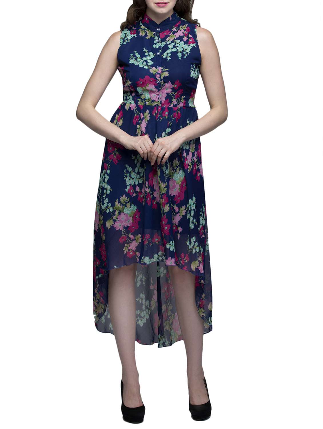 floral high low dress