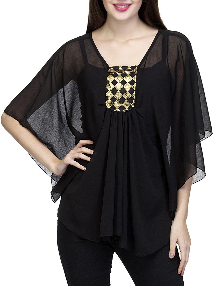 black chiffon kaftan