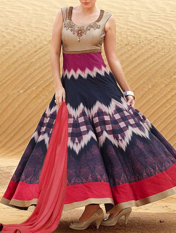 multicoloured silk blend stitched suit