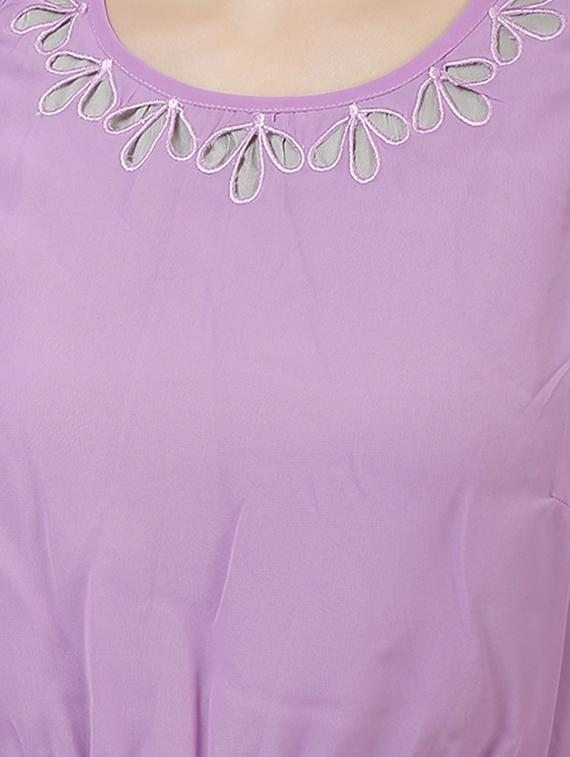 purple fit and flare dress - 11297546 - Standard Image - 2