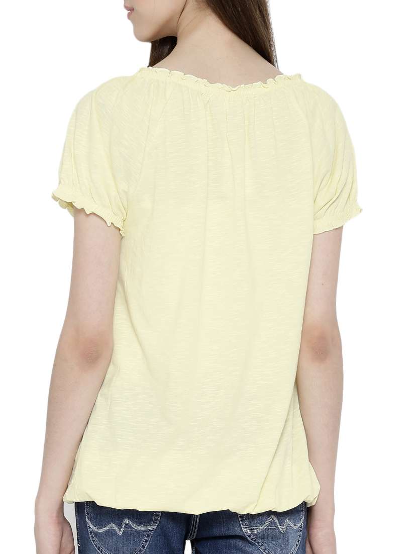 yellow cotton regular top - 11299810 -  Standard Image - 2