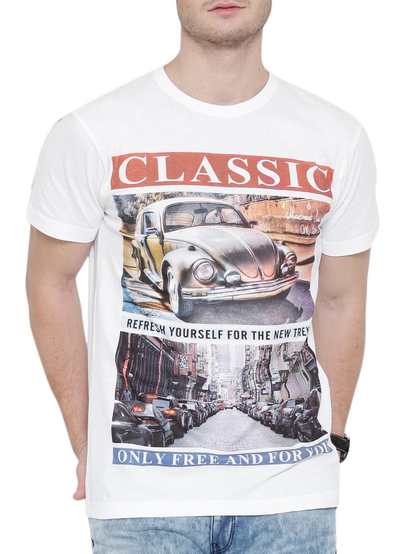 white cotton graphic t-shirt - 11299827 - Zoom Image - 0