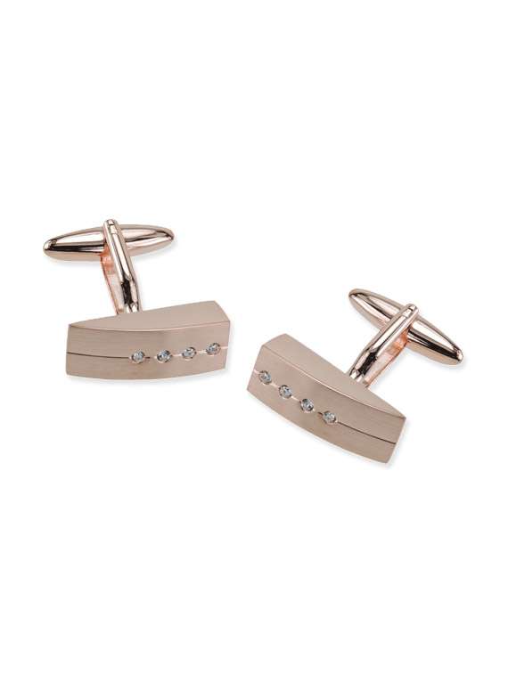 rose gold metal alloy cuff links