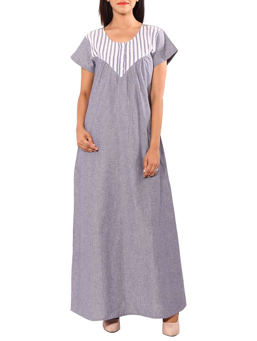 grey cotton  nighty
