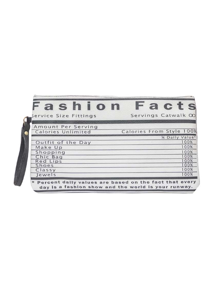 white polyester printed pouch