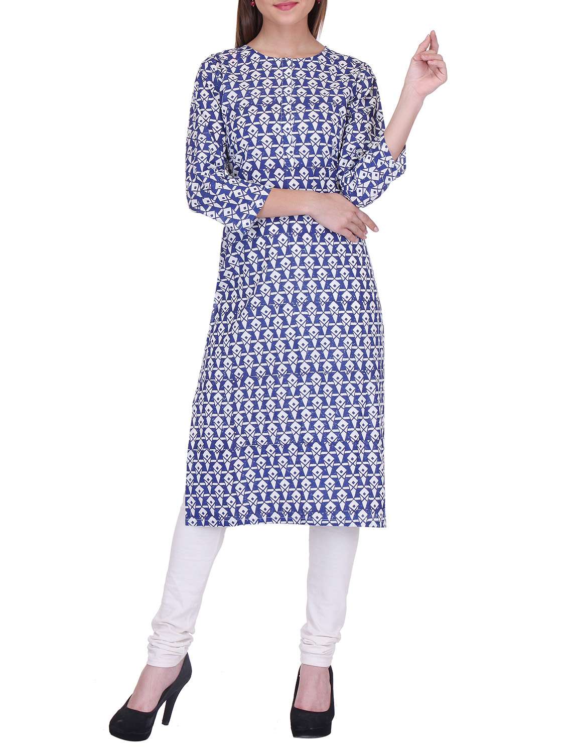 KAANCHIE NANGGIA indigo printed cotton kurta