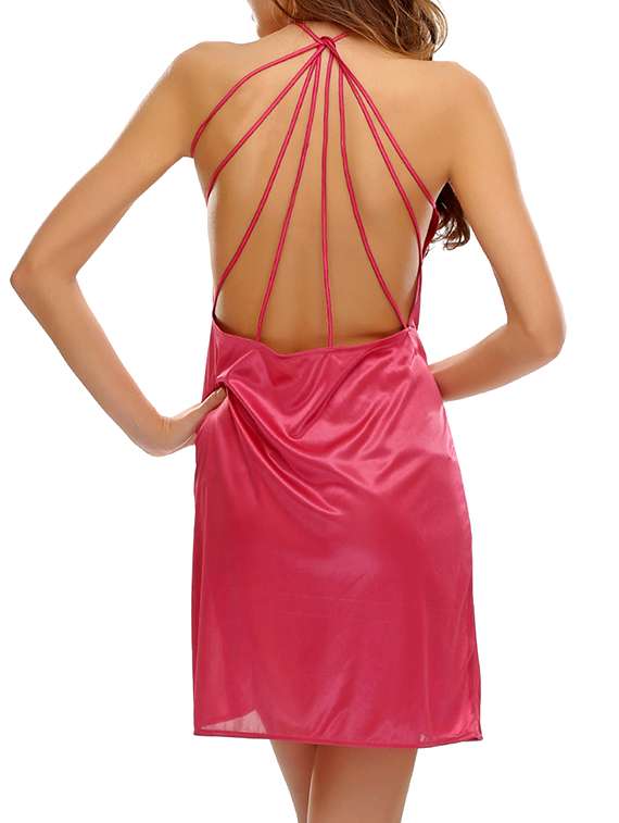 pink satin nighty - 11324255 - Standard Image - 2
