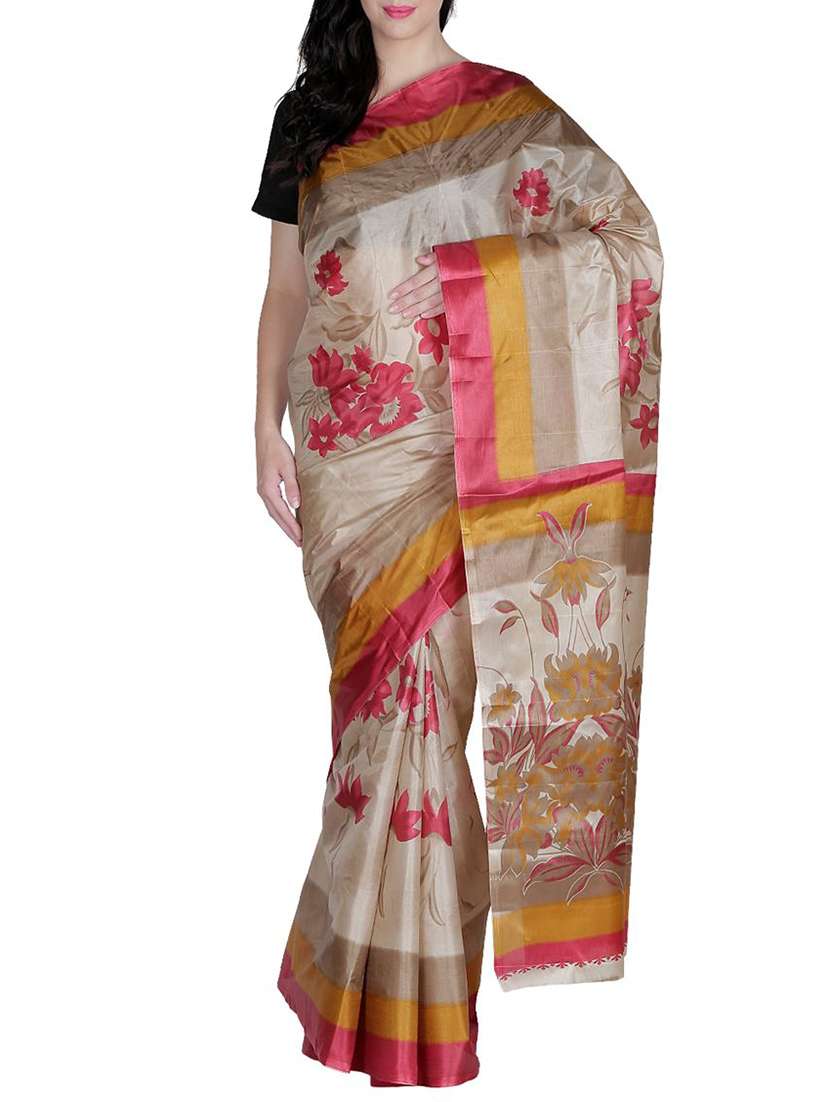 multi colored silk saree