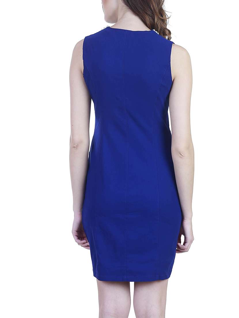 blue viscose bodycon dress - 11355750 -  Standard Image - 2