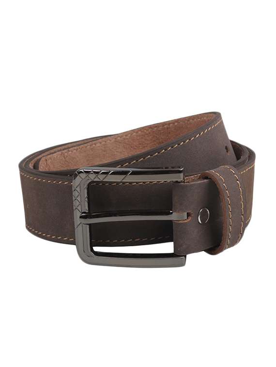 brown color, leatherette belt