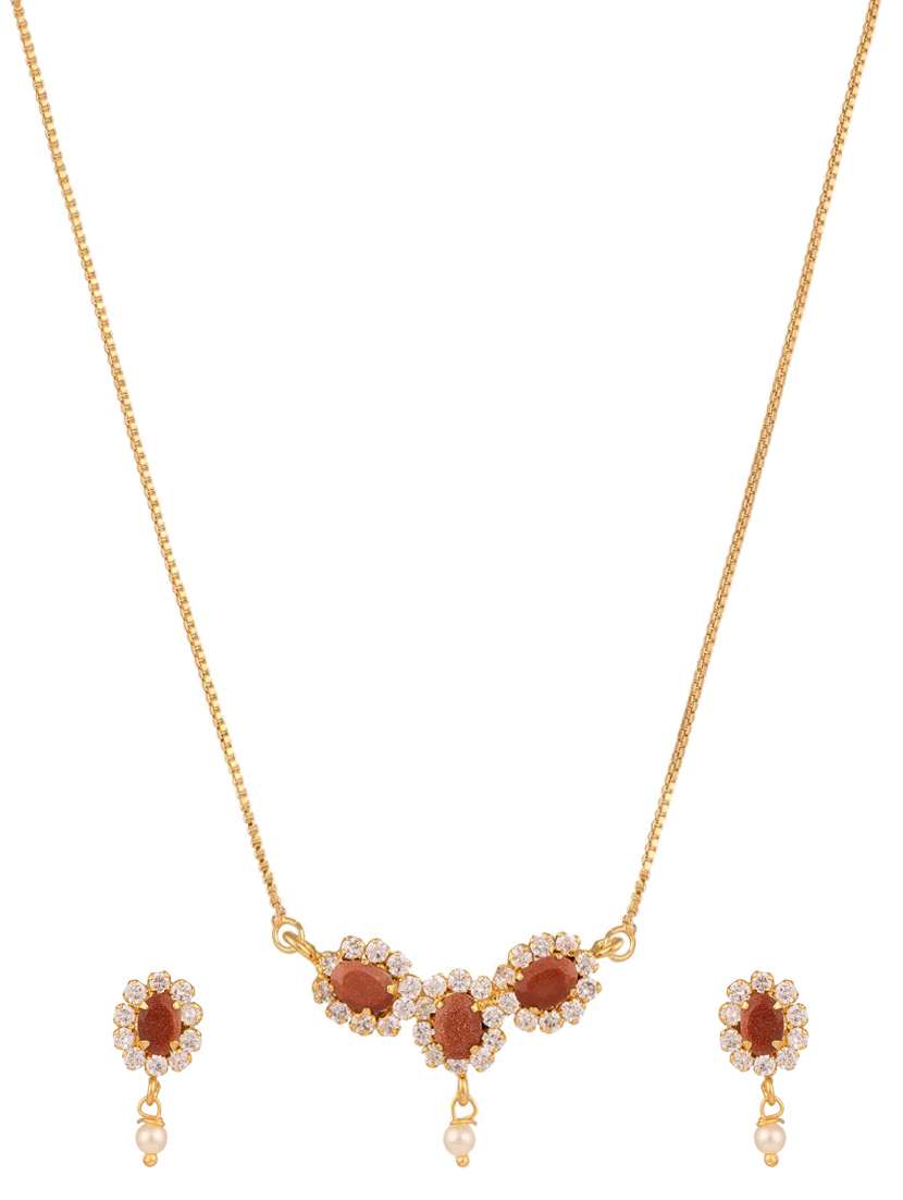 brown gold plated pendant