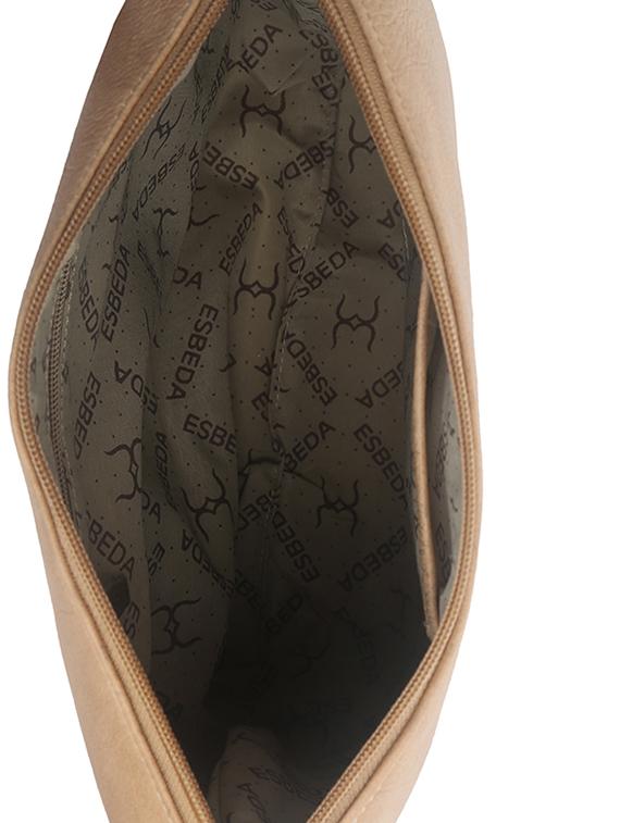 solid beige faux leather sling bag - 11369670 - Standard Image - 2